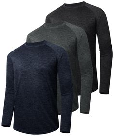 PRICES MAY VARY. 100% Polyester Imported 【Soft & Cost Effective】Our dri fit shirts for men are made from 100% 4-way stretch polyester, striking the perfect balance between comfort and flexibility to keep you comfortable during any activity. Our 3 pack offers better value for money compared to the prices of 1 pack or 2 pack shirts. 【UPF 50+ Sun Protection】LalaHook sun shirts for men are made from high-quality, quick-drying fabric that effectively shields against UVA and UVB rays, ensuring that se Long Sleeve Shirts For Men, Indoor Workout, Tactical Clothing, Sun Shirt, Dri Fit Shirt, Running Shirts, Athletic Shirts, Pullover Shirt, Pullover Men