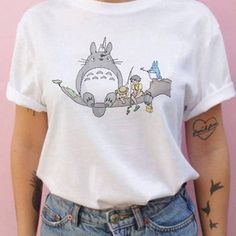 Shop - Women's on Storenvy Japanese Harajuku Fashion, Totoro T Shirt, Miyazaki Hayao, Kawaii T Shirt, Anime Apparel, Top Lingerie, Kimono Yukata, Japanese Harajuku, White Collared Shirt