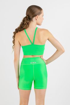 Exude effortless style in the understated perfection that is the Crossover Rib Crop Top in Fresh Green. The crossover hemband, keyhole neckline and v shape straps are all features that make this crop top your next go-to. Sports Crop Top With Adjustable Straps, Summer Athleisure Crop Top With Cross Back, Sporty Cross Back Crop Top For Summer, Cropped Stretch Sports Bra With Straps, Summer Gym Crop Top With Cross Back, Versatile Cross Back Sports Bra, Athleisure Tops With Crisscross Straps And Cross Back, Casual Crop Top With Crisscross Straps And Cross Back, Casual Crop Top With Crisscross Straps