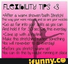 the back side of a pink poster for flexibility tips 3