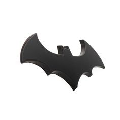 a black batman symbol on a white background