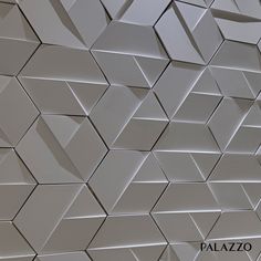 a wall made up of white cubes with the words palazo on it