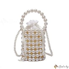 Bird in Bag - Women's bags new fashion mini hand pearl bag woven bucket bag handbag shoulder crossbody bag Daily Use Bucket Shoulder Bag With Pearl Handle, Chic Bucket Bag With Pearl Handle, Bucket Bag With Pearl Handle, Summer Evening Bag With Pearl Handle, Handheld, Summer Evening Bag With Pearl Handle As Gift, Everyday Use Bucket Shoulder Bag With Pearl Handle, Summer Shoulder Bag With Pearl Handle, Party Crossbody Bucket Bag With Large Capacity, Everyday Bucket Shoulder Bag With Pearl Handle