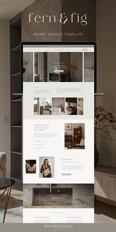 a website design for a furniture store