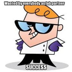 an image of a cartoon character with caption that reads, wanted by everybody at lab partner success