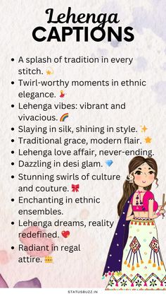 80+ Best Captions For Ethnic Wear For Instagram(2024) | StatusBuzz Birthday Outfit Caption, Traditional Indian Outfits Caption, Indian Outfit Quotes Instagram, Captain For Traditional Look Instagram, Dressed Up Captions, Self Photo Caption, Insta Caption For Traditional Wear, Captions For Navratri Pics, Caption On Traditional Look