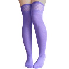 Solid purple over the knee socks 32-34 inches.  Made in USA  Chrissy’s Socks 877-862-6267 Purple Knee High Socks, Pink Thigh High Socks, Earth Tones Fashion, Mlp Human, Ankle Warmers, Purple Socks, House Move, Roller Skaters, Goth Fashion Punk