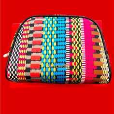 New, With Tag , Very Colorful Cosmetic Case , Medium Size , You Can Put A Lot Of Your Cosmetics Inside ! Multicolor Travel Pouch Cosmetic Bag, Multicolor Clutch Cosmetic Bag For Travel, Multicolor Travel Cosmetic Pouch, Casual Multicolor Cosmetic Bag With Zipper, Trendy Multicolor Cosmetic Bag With Removable Pouch, Multicolor Cosmetic Bag For Everyday Use In Summer, Casual Multicolor Pouch Cosmetic Bag, Trendy Multicolor Rectangular Cosmetic Bag, Casual Multicolor Rectangular Cosmetic Bag