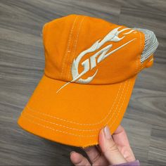 New Never Worn Wt4 Trendy Orange Trucker Hat One Size Fits Most, Trendy Orange Trucker Hat For Summer, Orange One Size Fits Most Cap, Orange Trucker Cap For Spring, Orange Snapback Trucker Hat For Spring, Casual Orange Trucker Hat For Outdoor, Orange Cap, One Size Fits Most, Orange Snapback Baseball Cap For Spring, Casual Orange Trucker Hat For Streetwear