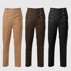 Victorian Men High Waist Regency Fall Front Trousers Historical Medieval Pants | eBay Mens High Waisted Trousers Vintage, Mens Regency Clothes, Victorian Pants Mens, Medieval Pants Male, Victorian Era Aesthetic Men, High Waist Pants Men, High Waisted Pants Men, Mens Fantasy Fashion, Regency Era Fashion Men