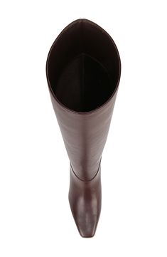 A slender square toe and block heel balance a rich leather boot shaped in a knee-high silhouette for timeless appeal. 2" heel (size 8R) 15" shaft; 14 1/2" regular calf circumference 15" shaft; 16 1/2" wide calf circumference Pull-on style Leather upper, lining and sole Imported Classic Calf Leather Knee-high Boots With Square Toe, Classic Knee-high Boots With Block Heel For Business, Classic Knee-high Heeled Boots With Leather Lining, Classic Wide Calf Knee-high Boots With Almond Toe, Classic Knee-high Boots With Sculpted Heel In Calf Leather, Classic Calf Leather Knee-high Boots With Sculpted Heel, Classic Mid-calf Boots With Leather Sole For Formal Occasions, Classic Formal Mid-calf Boots With Block Heel, Wide Calf Knee-high Boots In Calf Leather For Office