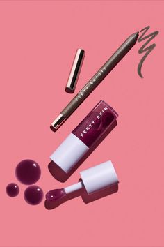 Your next bold lip combo -- Trace'd Out Lip Liner in 'Coal Blooded' paired with Fenty Skin Treatz Lip Oil in 'Black Cherry' Fenty Skin, Makeup And Skincare Products, Cherry Lips, Bold Lip, Brown Skin Makeup, Lip Combo, Makeup And Skincare, Black Makeup