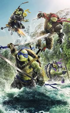 the poster for teenage mutant ninja turtles is shown in this image, and it looks like they