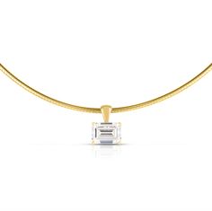 Necklace can be made with any shape stone of any quality! Metal: 14K yellow gold Diamond details: Choose 2 or 3 Carat Natural of Lab Grown Diamond Bangle Ring, Tennis Necklace, 3 Carat, Anklet Bracelet, Mens Band, 2 Carat, Anklet Jewelry, Diamond Sizes, Lab Diamonds