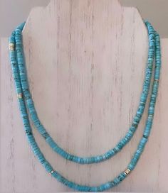 Beautiful turquoise beaded necklaces, your choice of one or layer with both.  Necklaces will come with an extender so you can adjust the length Adjustable Multi-strand Turquoise Beaded Necklace, Unique Turquoise Multi-strand Beaded Necklaces, Turquoise Hand-strung Beaded Necklaces, Affordable Turquoise Multi-strand Beaded Necklaces, Turquoise Beaded Multi-strand Layered Necklace, String Necklace, Turquoise Beaded Necklace, Necklaces Beaded, Turquoise And Pink