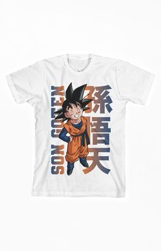 Online Only! Unleash Saiyan style with the exclusive Dragon Ball Z Goten Ombre Kanji Youth T-shirt! This comfy, officially licensed tee boasts a vibrant, long-lasting print on premium cotton. Elevate your DBZ fandom effortlessly – grab yours and join the Saiyan elite!


	Crew neckline
	Short sleeves
	Standard fit
	Front graphic
	100% Cotton
	Machine washable White Anime T-shirt With Sublimation Print, White Anime T-shirt With Letter Print, White Pre-shrunk Fandom T-shirt, Unisex Character Print T-shirt For Fan Merchandise, White Sublimation Character Print For Fan Merchandise, Harajuku Style Shirt With Character Print For Fans, Harajuku Style Character Print Shirt For Fan Merchandise, Harajuku Style Character Print Shirt For Fans, Anime Streetwear T-shirt (pre-shrunk)