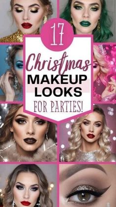 Creative Christmas Makeup Looks, Christmas Makeup Looks Simple, Creative Christmas Makeup, Makeup Looks Simple, Simple Holiday Makeup, Christmas Party Makeup, Christmas Makeup Looks, Holiday Party Makeup, Xmas Makeup