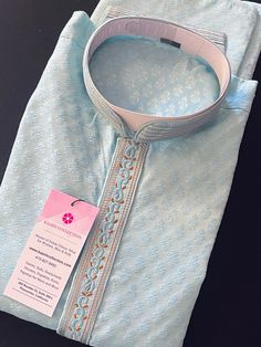 Blue Churidar, Churidar Pajama, Mens Ethnic Wear, Stylish Men Wear, Embroidery Neckline, Ethnic Wear Indian, Gents Kurta Design, Gents Kurta, Mirror Embroidery