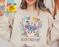 Disney Stitch Birthday Sweatshirt, Its My Birthday, Disney Birthday Sweatshirt, Family Birthday Shirt, Birthday Crew Shirt Birthday Disneyland Shirts, Birthday Disney Shirts, Stitch Birthday Shirt, Disney Birthday Shirts, Disney Birthday Shirt, Stitch Birthday, Birthday Sweatshirt, Family Birthday Shirts, Disneyland Shirts