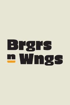 the words,'biggers n wings'are black and orange