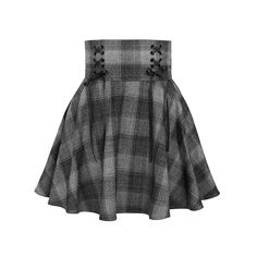 レースアップチェックハイウエストスカート - Belchic High Waist Plaid Pleated Skirt, Gray High-waist Lined Mini Skirt, Gray High Waist Lined Mini Skirt, High Waist Gray Lined Mini Skirt, Closet Redesign, Grunge Harajuku, Grey Plaid Skirt, Dark Grey Skirt, Preppy Mode