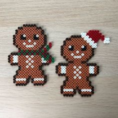 Gingerbread Man Perler Beads, Melt Beads Patterns, Christmas Beads, Hamma Beads Ideas, Melty Bead Patterns, Pearl Beads Pattern, Easy Perler Beads Ideas