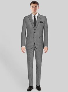 Every man should own a great suit, regardless of their age or how often they wear one. A good-looking suit is a versatile and multipurpose garment that can meet all their clothing needs. Tailored from a delicate wool blend fabric, this suit ensures total comfort and features a classic plaid style that creates a powerful impression. It can be worn for formal events like weddings or business meetings, making it a valuable addition to any wardrobe.   Look Includes    Shepherd's Plaid Wool Fabric Custom Suit, Plaid Fashion, Wool Suit, Black Button, Wool Plaid, Jacket Buttons, Wool Fabric, Jacket Style, Formal Event