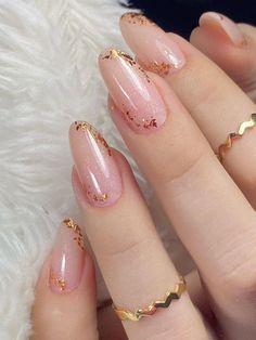 Foil Nail Designs, Valentine Nails, Nail Tape, Nagel Tips, Gold Nail, Fake Nails With Glue