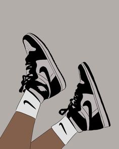 Jordan Cartoon, Jordan Painting, Urban Tattoos, Sneakers Wallpaper, Regnul Animal, Nike Art, Cool Nike Wallpapers, Cute Canvas Paintings, Sneaker Art