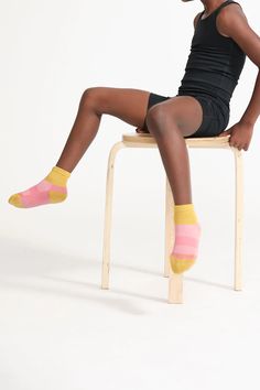 Crew Socks - 3 Pack – Everyway Comfortable Sports Socks For Spring, Multicolor Stretch Cotton Socks, Sporty Stretch Cotton Socks, Sporty Pink Cotton Socks, Non-slip Stretch Cotton Socks, Comfortable Stretch Yellow Socks, Breathable Cotton Stretch Socks, Breathable Stretch Cotton Socks, Pink Comfortable Stretch Socks