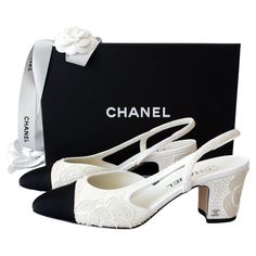 Check out this item from 1stdibs! Chanel 2024 White Black Embellished Pearl Crystal Camellia 24P Slingback Shoes: https://www.1stdibs.com/id-v_22707162 Luxury Crystal Embellished Slingback Pumps, Designer Formal Slingback Pumps With Crystals, Designer Crystal-embellished Slingback Pumps For Formal Occasions, White Slingback Pumps For Gala, Designer White Slingback Pumps For Evening, Luxury Slingback Pumps For Wedding, Luxury Embellished Slingback Pumps For Gala, Luxury Wedding Slingback Pumps, Luxury Low Heel Slingback Pumps For Formal Occasions