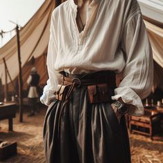 Pirate Male Outfit Aesthetic, Bohemian Clothes For Men, Men Pirate Aesthetic, Men Renn Faire, Medieval Mens Outfit, Peasant Outfit Men, Dnd Aesthetic Outfit, Elf Fashion Men