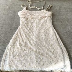 Beautiful White Pearl Dress , Never Worn , Very Comfortable And Snatches The Waist. Pearl Dress Short, White Pearl Dress, Pearl Dress, Dress Short, White Pearl, Wrap Around, Pearl White, White Shorts, Short Dresses