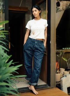 blake military trouser in washed indigo Imogene And Willie, Imogene Willie, Japanese Cotton, Japanese Outfits, Perfect Jeans, Denim Top, Denim Shop, Trousers Women, Cotton Linen