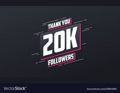 a thank you 30k followers sign on a black background with pink and white stripes