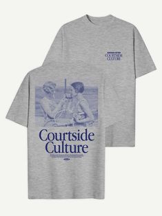 Courtside Culture T-Shirt – AnotherCottonLab Vintage Tshirt Design, Vintage Shirt Design, Graphic Shirt Design, Shirt Design Inspiration, The Cult, Tennis Clothes, Find Your Style, T Shirt Oversized, Small Chest