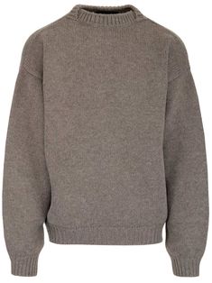 Fear of God pure wool crewneck sweater with ribbed hems. Fear Of God Sweater, God Crewneck, Cool Ties, Fear Of God, Weekend Wear, Cool Socks, Wallet Bag, Knitted Jumper, Square Scarf