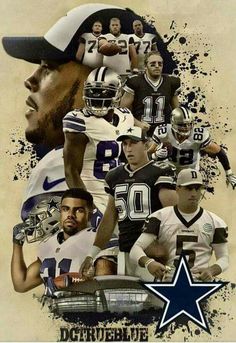 a collage of football players with the cowboys