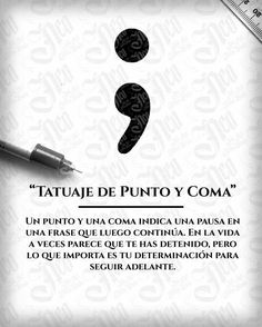 an advertisement with the words tatue de punto y coma on it