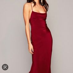 Amazing Dress!! Never Worn, Tags In Place. Size 1 Red Backless Dress For Dinner, Red Satin Midi Dress For Formal Occasions, Elegant Red Slip Dress For Party, Elegant Red Silk Midi Dress, Red Midi Length Slip Dress For Formal Occasions, Red Backless Midi Dress For Formal Occasions, Red Satin Midi Dress For Night Out, Elegant Red Backless Maxi Dress, Elegant Red Backless Midi Dress