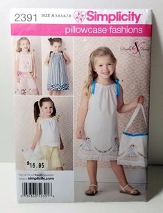 the sewing pattern for this girls'dress is easy to sew