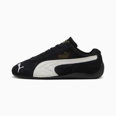 Speedcat OG Women's Sneakers | PUMA Puma Flat Sneakers, Speedcat Og Puma, Speedcat Shoes, Puma Sneakers Womens Outfit, Puma Sneakers Womens, Black Shoes Outfit, Black Puma Shoes, New Puma Sneakers, Black Sneakers Outfit