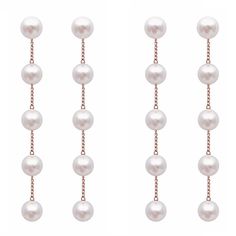 PRICES MAY VARY. Elegant and Graceful: These pearl earrings feature high-quality faux pearls with rose gold plating, exuding an elegant and graceful quality. Every detail is intricately designed to evoke a sense of grandeur, perfect for weddings and formal occasions. Comfortable and Lightweight: Crafted with hypoallergenic materials, these long pearl earrings ensure comfortable wear without burdening the ears. The lightweight design allows for extended wear, whether for a wedding ceremony or oth Rose Gold Dangle Pearl Earrings For Formal Occasions, Rose Gold Pearl Chain Earrings For Wedding, Formal Rose Gold Dangle Pearl Earrings, Elegant Rose Gold Earrings With Pearl Chain, Rose Gold Dangle Pearl Earrings For Party, Rose Gold Dangle Pearl Party Earrings, Rose Gold Pearl Earrings For Party, Rose Gold Dangle Earrings With Pearl Charm, Rose Gold Pearl Drop Dangle Earrings