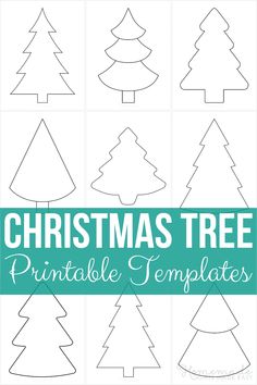 christmas tree printable templates for kids to color and cut out in the shape of trees