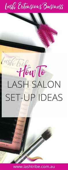 Learn how to set up a basic home eyelash extensions salon, studio, room, or bar, and extra things you may need for a store front eyelash extensions for your business. For lash room ideas go to http://lashtribe.com.au/2016/10/24/eyelash-extensions-salon-ideas/ | Lash Extensions Business Tips | Lash Tribe Australia Salon Set Up Ideas, Lash Extensions Business, Car Eyelashes, Eyelash Extensions Aftercare, Eyelash Studio, Eye Lash Extensions, Eyelash Extensions Salons, Set Up Ideas