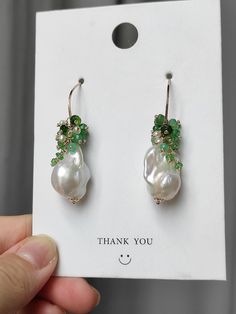 Baroque Pearl Earrings/handmade Dangle Earrings/gold Filled Earrings/unique Earrings/gemstone Earrings/birthday Gift for Her/ooak Earrings - Etsy Italy Single Pear Shaped Earring As Gift, Pear-shaped Single Earring As Gift, Green Pearl Drop Earrings For Gift, Green Pearl Earrings For Anniversary, Green Pearl Drop Earrings As Gift, White Gemstone Party Earrings, Pear-shaped Gemstone Earrings For Gift, Pear-shaped Gemstone Earrings As Gift, Green Dangle Pearl Earrings For Anniversary