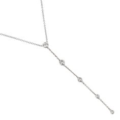 Diamond Chain Drop Necklace Luxury Adjustable Chain Necklace For Engagement, Delicate Lariat Cubic Zirconia Necklace, Delicate Cubic Zirconia Lariat Necklace, Diamond Lariat Necklace With Long Drop For Wedding, Elegant Diamond Lariat Necklace With Delicate Chain, Diamond Lariat Necklace For Wedding With Long Drop, White Gold Lariat Necklace With Single Cut Diamonds, Elegant Lariat Diamond Necklace With Delicate Chain, Diamond Long Drop Lariat Necklace For Wedding