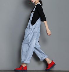 Denim Casual Spring Denim Overall Women Jumpsuits Casual Solid Color Cotton Jeans, Casual Washed Denim Jumpsuit With Straight Leg, Casual Light Wash Cotton Overalls, Casual Solid Color Denim Jeans, Casual Denim Blue Jean Overalls, Denim Blue Wide Leg Jumpsuit, Casual Denim Blue Overall Jeans, Casual Straight Leg Light Wash Overalls, Casual Washed Denim Blue Overalls