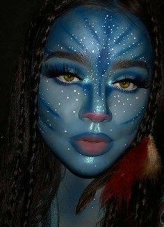 Avatar Makeup, Avatar Halloween, Halloween Beauty, Cool Halloween Makeup, Amazing Halloween Makeup, Theatrical Makeup, Halloween Makeup Inspiration, Character Makeup, Halloween Tattoo