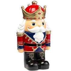 a nutcracker with a crown on it's head